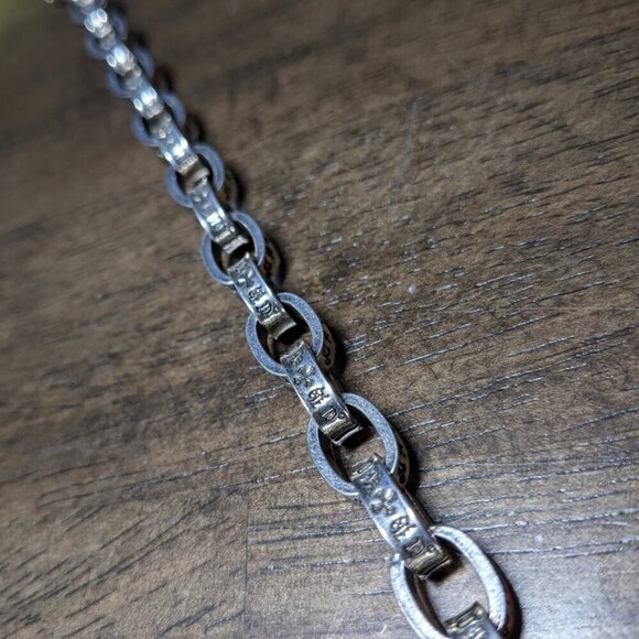 ornate bracelet with lobster claw clasp, silver chrome - Picture 8 of 10